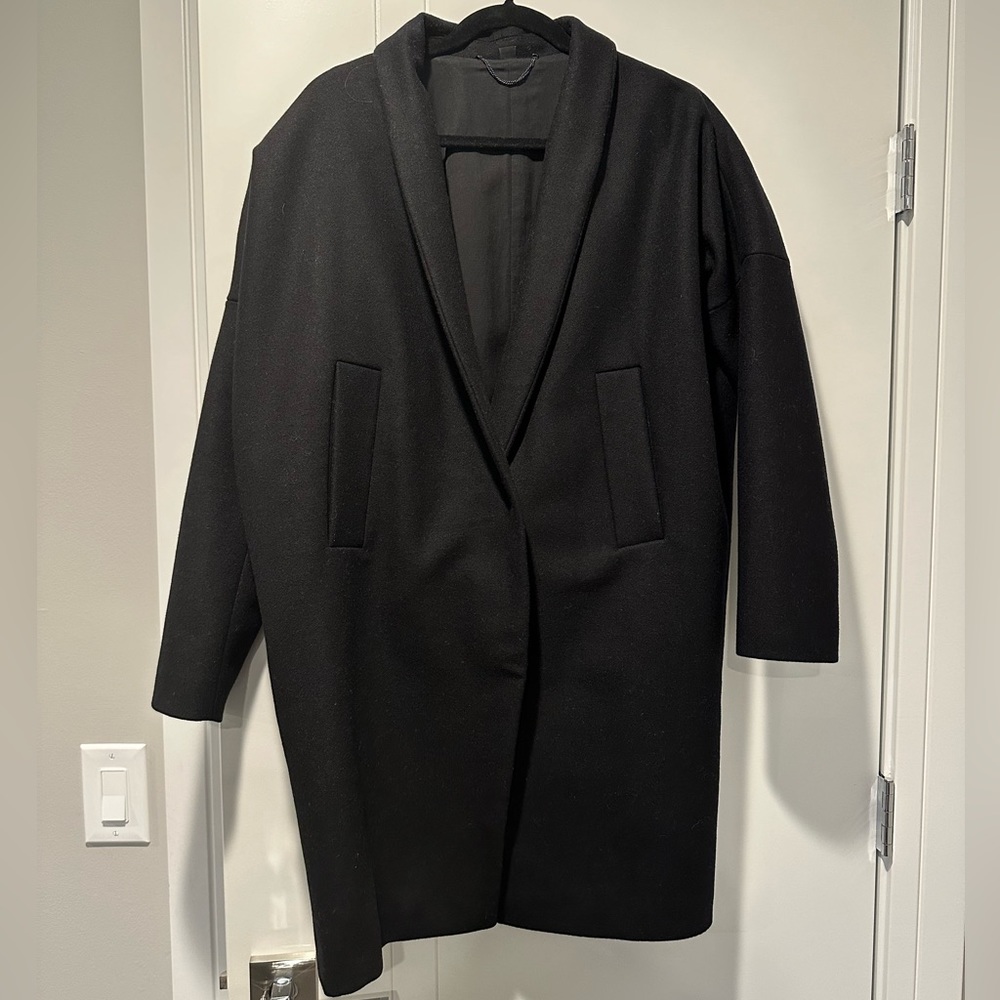 AllSaints Women’s M Black Long Coat